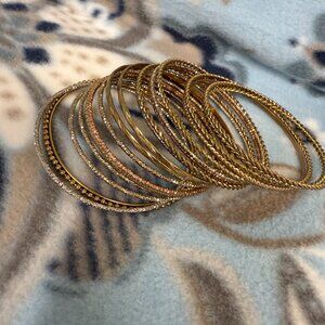 Bundle Gold Tone Bracelets